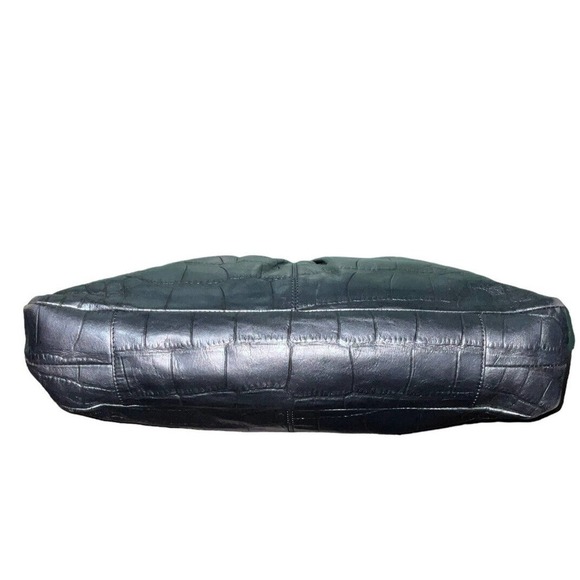 Coach Ashley F17661 Camel Bluish Gray Color Alligator Leather Carry all Tote Bag - Picture 5 of 13